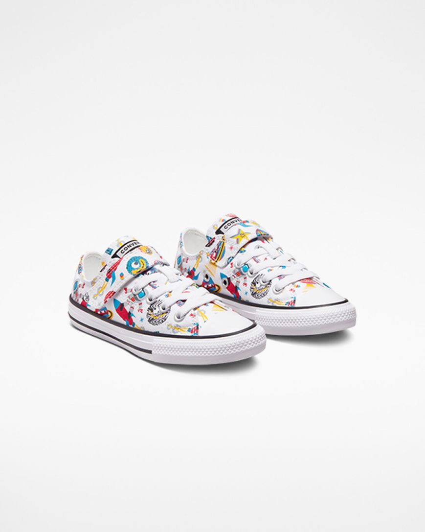 Tenisi Baieti Converse Chuck Taylor All Star Easy-On Space Cruiser Albi Rosii | RO FLJVK237